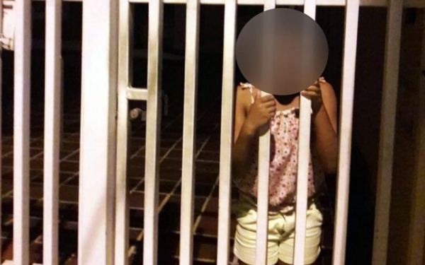 Imagem mostra criança trancada dentro de escola em Hortolândia (Foto: Reprodução/EPTV)