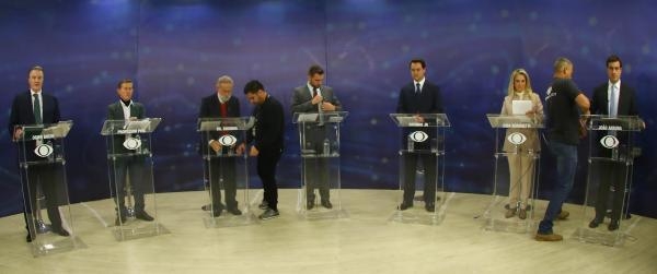 Debate na Band TV, ontem: no primeiro confronto, \