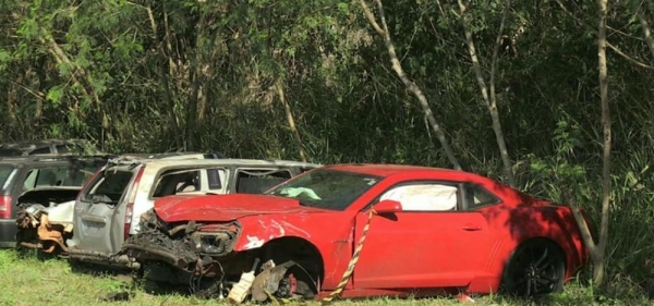 De acordo com o Instituto de Transportes e Trânsito de Foz do Iguaçu (Foztrans), o Camaro tem três registros de multas por excesso de velocidade em agosto (Foto: Reprodução/RPC)
