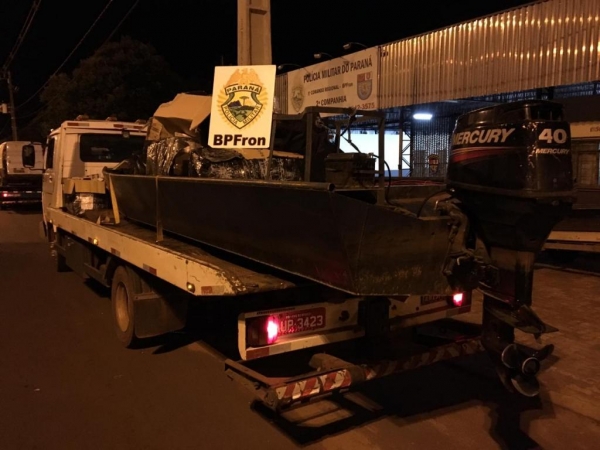A apreensão foi na noite de ontem. (Foto: BPFron)