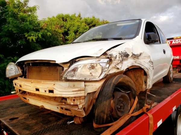 O condutor do Celta foi detido pela PRE. (Foto: PRE/Divulgação)
