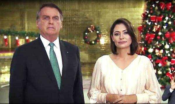Bolsonaro e Michelle (Foto: TV Brasil)