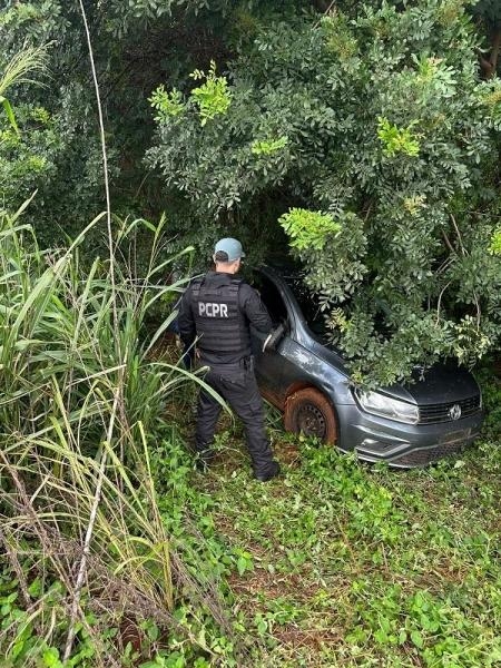 Carro do trabalhador localizado pela polícia. Foto: Divulgação.