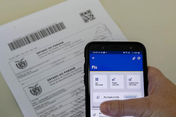 Em doze meses, 27% das operações de pagamento ao Estado são feitas por pix Foto: Gilson Abreu/AEN