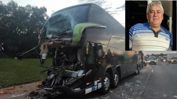 Ele conduzia o coletivo que fazia o trajeto Florianópolis-Porto Alegr. Foto: Reprodução JP News 