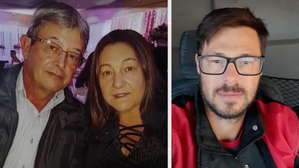 Bento, Rosilda e Leandro, pai, mãe e filho, morreram em acidente — Foto: Reprodução/Redes Sociais