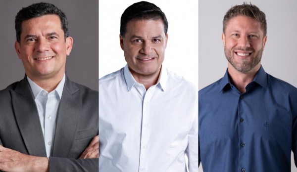 Sergio Moro, Sandro Alex e Requião Filho são testados em nova sondagem ao Governo do Paraná (Crédito de imagem: divulgação)